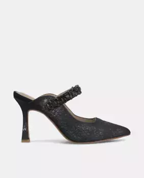 Женские кожаные туфли-лодочки с пяткой и ремешком из стразов Alma en Pena, мультиколор