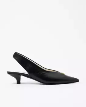 Женские кожаные туфли-лодочки с пяткой на пятке Bimba y Lola, черный