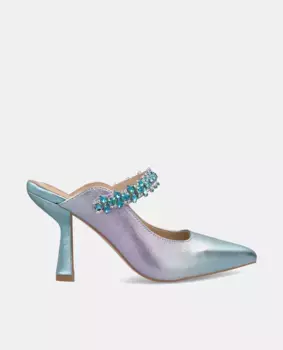 Женские кожаные туфли-лодочки с пяткой на пятке Alma en Pena, синий