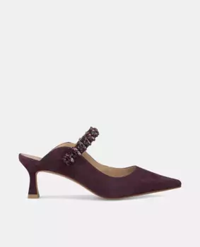 Женские кожаные туфли-лодочки с пяткой на пятке Alma en Pena, бордовый