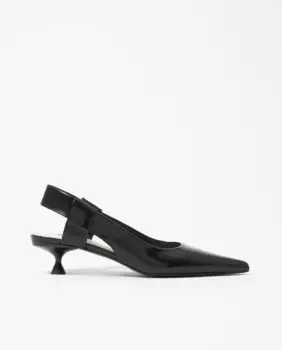 Женские кожаные туфли-лодочки с пяткой на пятке Bimba y Lola, черный