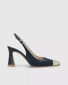 Женские кожаные туфли-лодочки с пяткой на пятке Lodi, синий