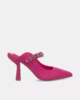 Женские кожаные туфли-лодочки с пяткой на пятке Alma en Pena, цвет Fucsia