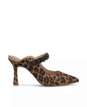 Женские кожаные туфли-лодочки с пяткой на пятке Alma en Pena, цвет Camel