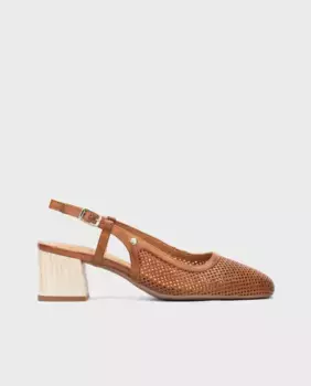 Женские кожаные туфли-лодочки с застежкой на пряжке Pikolinos, коричневый