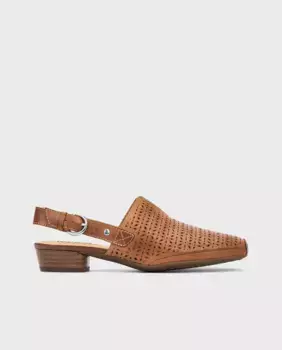 Женские кожаные туфли-лодочки с застежкой-пряжкой Pikolinos, коричневый