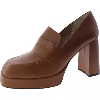 Женские кожаные туфли-лоферы на каблуке Steve Madden, коричневый