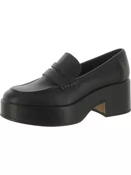 Женские кожаные туфли-лоферы Yanni Slip On на каблуке Dolce Vita, черный