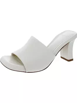 Женские кожаные туфли Lulu с квадратным носком на каблуке Vince, цвет Marble Cream Leather