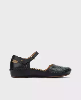 Женские кожаные туфли Мэри Джейн с застежкой-липучкой и мягкой стелькой Pikolinos, черный