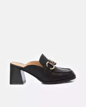 Женские кожаные туфли-мокасины с каблуком Carmela, черный