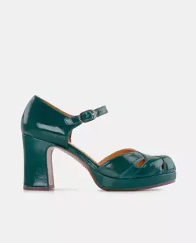 Женские кожаные туфли на каблуке Chie Mihara, зеленый
