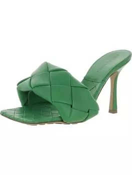 Женские кожаные туфли на каблуке Lido Bottega Veneta, цвет Grass