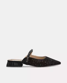 Женские кожаные туфли на плоской подошве с острым носком Alma en Pena, черный