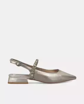 Женские кожаные туфли на плоской подошве с острым носком Alma en Pena, коричневый