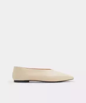 Женские кожаные туфли на плоской подошве с острым носком Aldo, бежевый