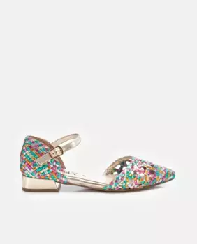 Женские кожаные туфли на плоской подошве с застежкой-пряжкой Carmela, мультиколор