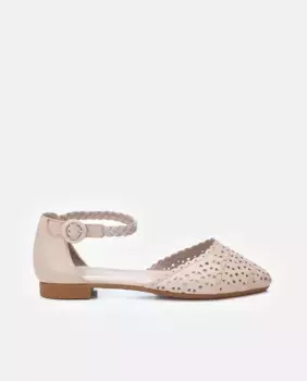 Женские кожаные туфли на плоской подошве с застежкой-пряжкой Carmela, коричневый