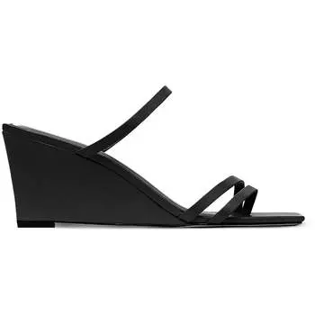 Женские кожаные туфли на танкетке St. Agni, черный