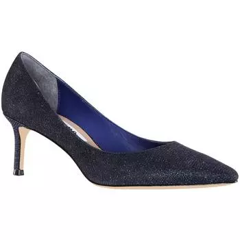 Женские кожаные туфли Nina 60 на каблуке-рюмочке, цвет navy luna shine