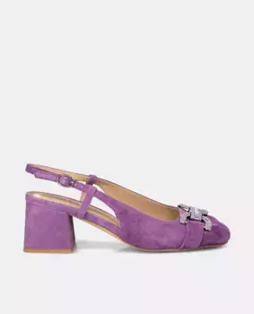 Женские кожаные туфли с декором из стразов Alma en Pena, фиолетовый