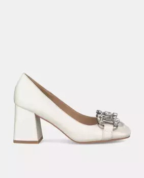 Женские кожаные туфли с декором из стремени Alma en Pena, белый