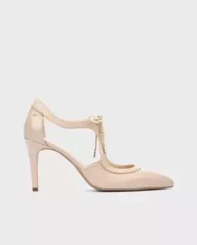 Женские кожаные туфли с гелевой стелькой и каблуком-шпилькой Martinelli, бежевый