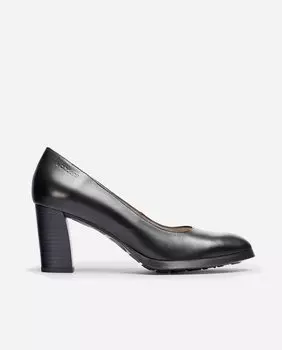 Женские кожаные туфли с круглым носком и блочным каблуком Wonders, темно-зеленый