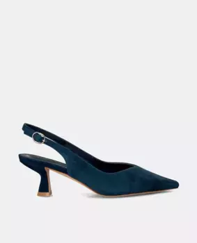 Женские кожаные туфли с острым носком Alma en Pena, синий