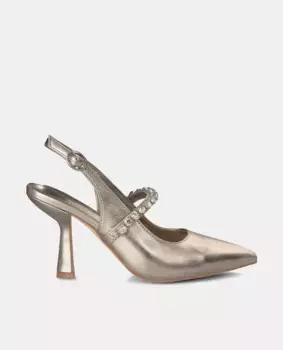 Женские кожаные туфли с острым носком Alma en Pena, коричневый