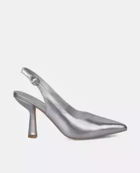 Женские кожаные туфли с острым носком Alma en Pena, серебряный