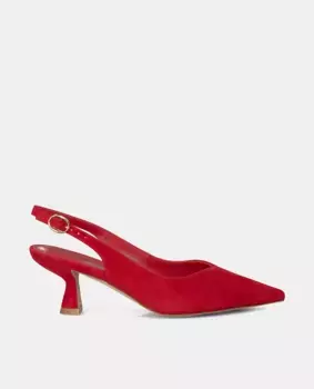 Женские кожаные туфли с острым носком Alma en Pena, красный