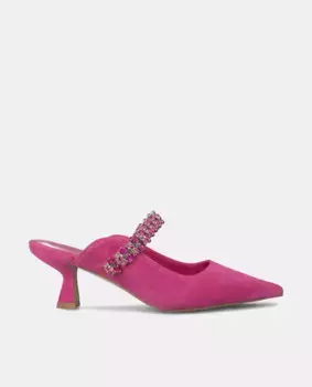 Женские кожаные туфли с острым носком Alma en Pena, цвет Fucsia