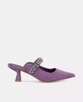 Женские кожаные туфли с острым носком и пяткой на пятке Alma en Pena, фиолетовый