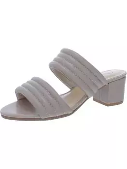 Женские кожаные туфли с открытым носком на каблуке Georgette Bella Vita, цвет nude leather