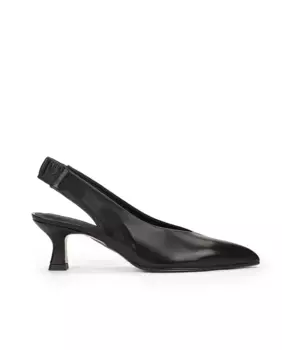 Женские кожаные туфли с пяткой и эластичной ручкой Pedro Miralles, черный