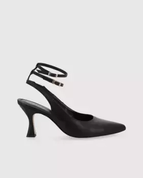 Женские кожаные туфли с ремешком на щиколотке Alohas, черный