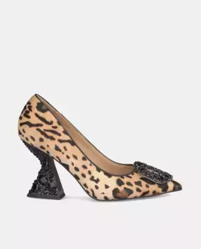 Женские кожаные туфли с застежкой Alma en Pena, коричневый