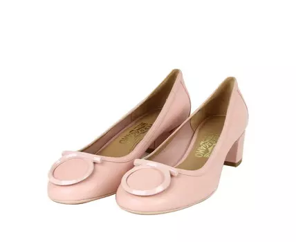 Женские кожаные туфли Salvatore Ferragamo Horsebit, цвет Pastel Pink