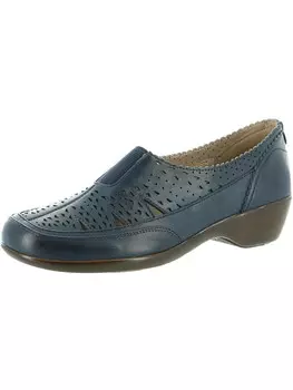 Женские кожаные туфли-слипоны на каблуке Duff Easy Spirit, темно-синий