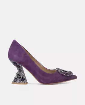 Женские кожаные туфли со стразами Alma en Pena, фиолетовый