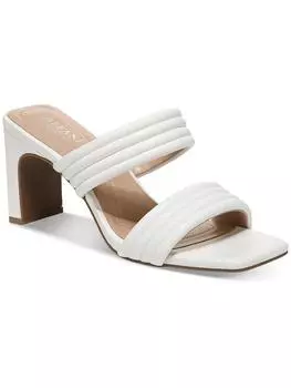 Женские кожаные туфли Stantonn с ремешками и блочным каблуком Alfani, цвет white smooth