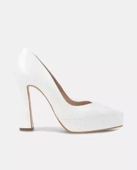 Женские кожаные туфли Wanis с острым носком на платформе и каблуком-воронкой Lodi, белый