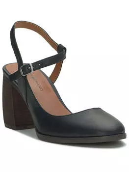 Женские кожаные туфли Xarissa с открытой пяткой на каблуке Lucky Brand, черный