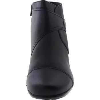 Женские кожаные удобные ботильоны Clarks, черный