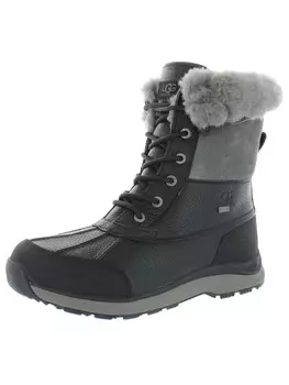 Женские кожаные зимние ботинки на шнуровке Adirondack III UGG, цвет Black/Grey