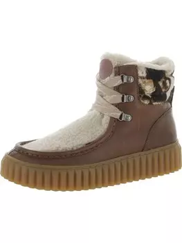 Женские кожаные зимние и зимние ботинки на шнуровке Sam Edelman, цвет Brown Patchwork