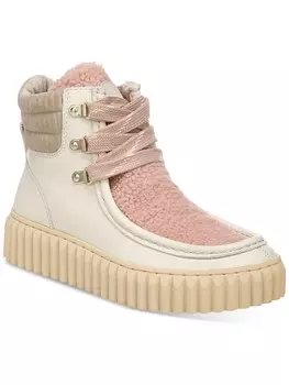 Женские кожаные зимние и зимние ботинки на шнуровке Sam Edelman, цвет Ivory Leather