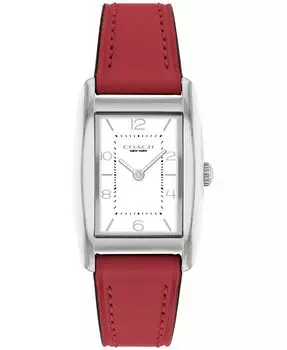 Женские красные кожаные часы Reese 24 мм COACH, красный