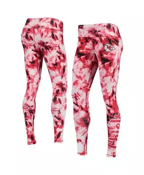 Женские красные леггинсы Kansas City Chiefs с принтом тай-дай FOCO, красный